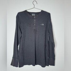 The North Face Y2K Thermal Long Sleeve Gray Size Medium Vintage 2000s Henley